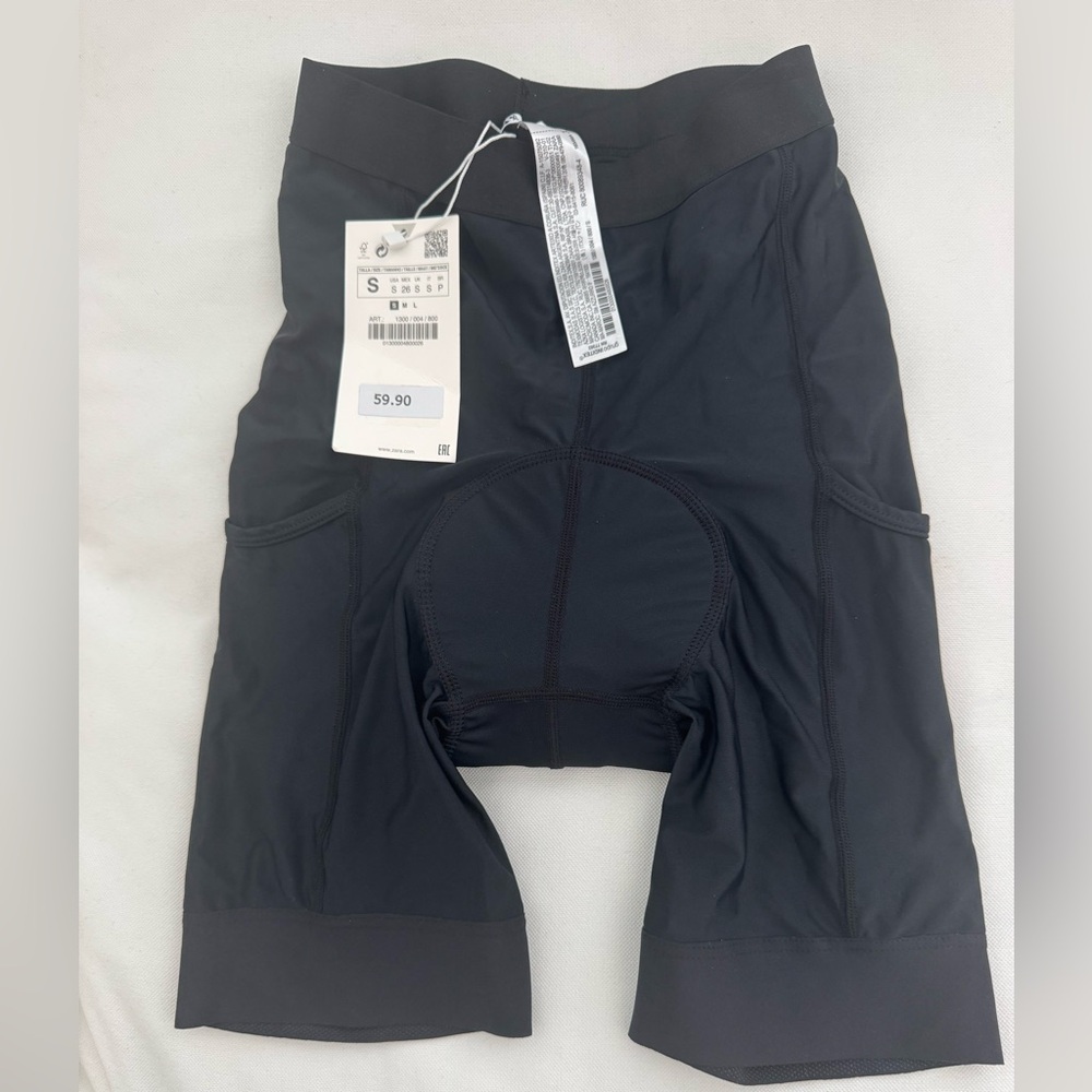 Zara Black Cycling Shorts NEW WITH TAGS